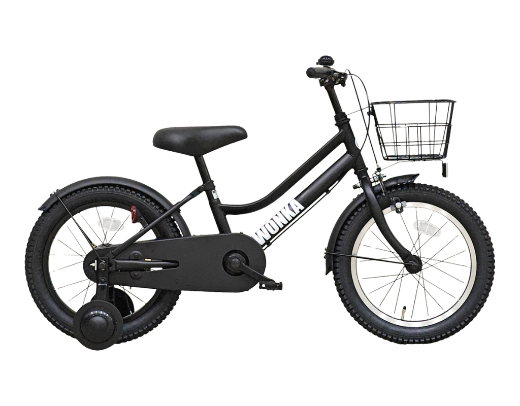 男児 男の子 16インチ 18インチ マットブラック ファットタイヤ ブロックタイヤ