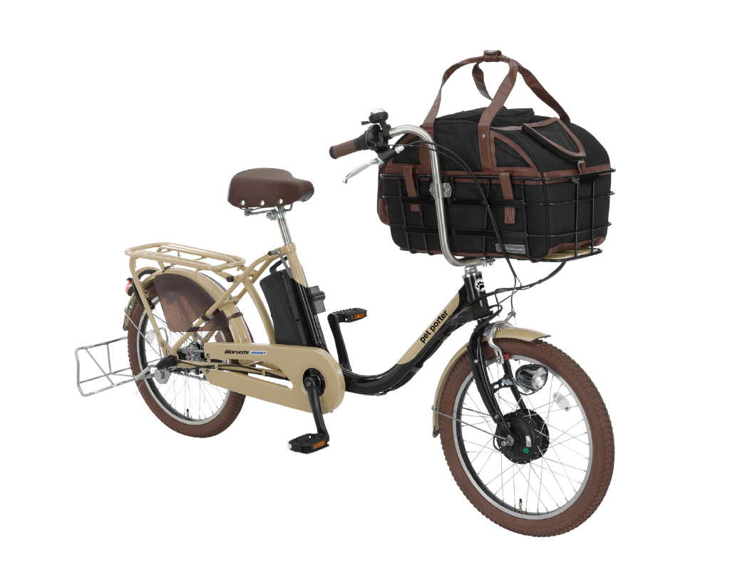 【丸石サイクル】ペットが乗せられる電動自転車【ペットポーターアシスト】 引っ張るアシスト感。丸石サイクルの電動アシスト。 | 丸石サイクル