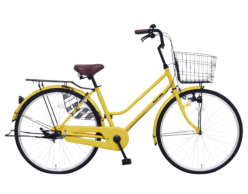 タウン車　シティサイクル　イエロー　お買い物　通勤　通学