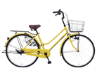 タウン車　シティサイクル　イエロー　お買い物　通勤　通学